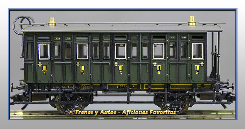 Coche pasajeros Royal Bavarian Tipo C 11932 - K.Bay.Sts.B