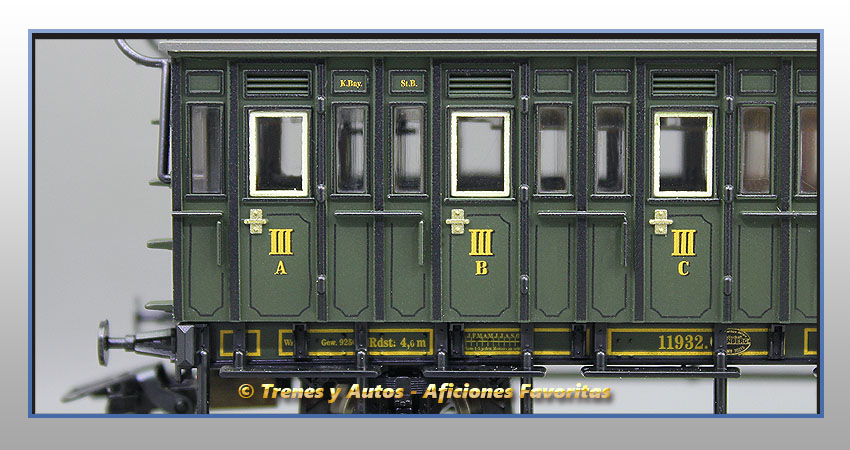 Coche pasajeros Royal Bavarian Tipo C 11932 - K.Bay.Sts.B