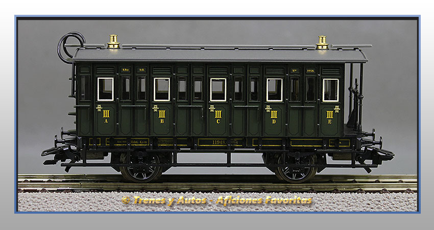 Coche pasajeros Royal Bavarian Tipo C 11948 - K.Bay.Sts.B