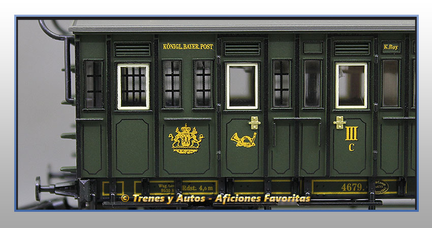Coche pasajeros Royal Bavarian Tipo CPost 4679 - K.Bay.Sts.B