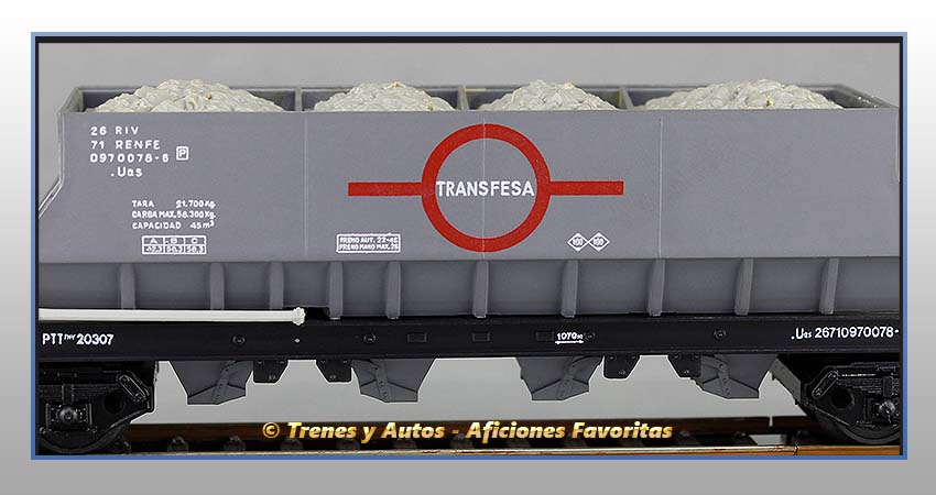 Vagón tolva mineral Tipo Uas "Tranfesa" - Renfe