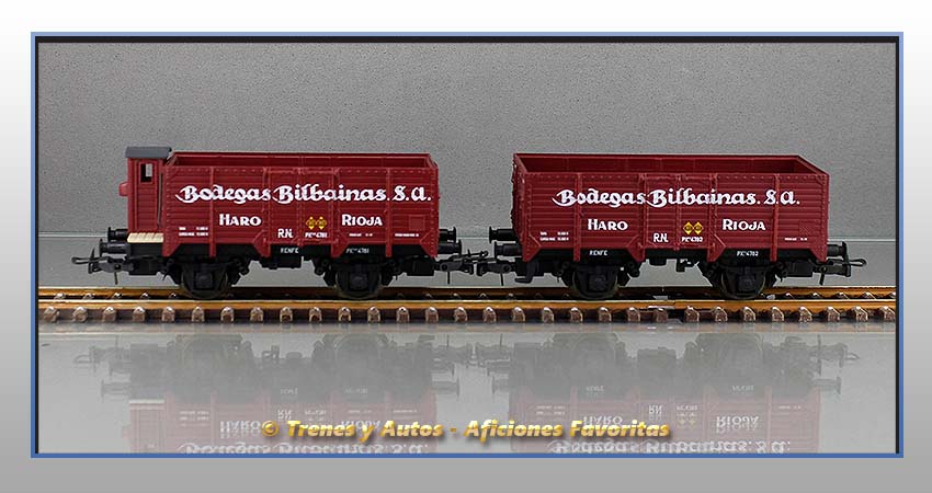 Vagón borde alto con/sin garita Tipo X "Bodegas Bilbainas" - Renfe