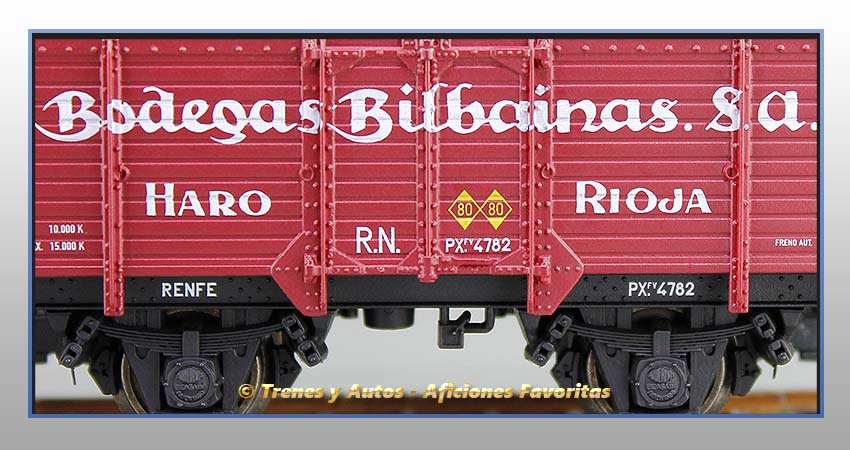 Vagón borde alto con/sin garita Tipo X "Bodegas Bilbainas" - Renfe