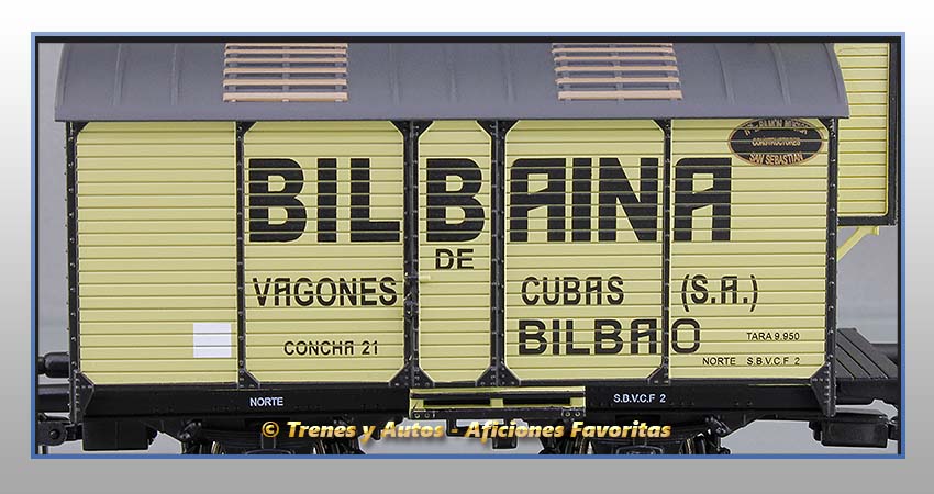 Vagón transporte de vino "Bilbaina de Vagones Cubas" - Norte