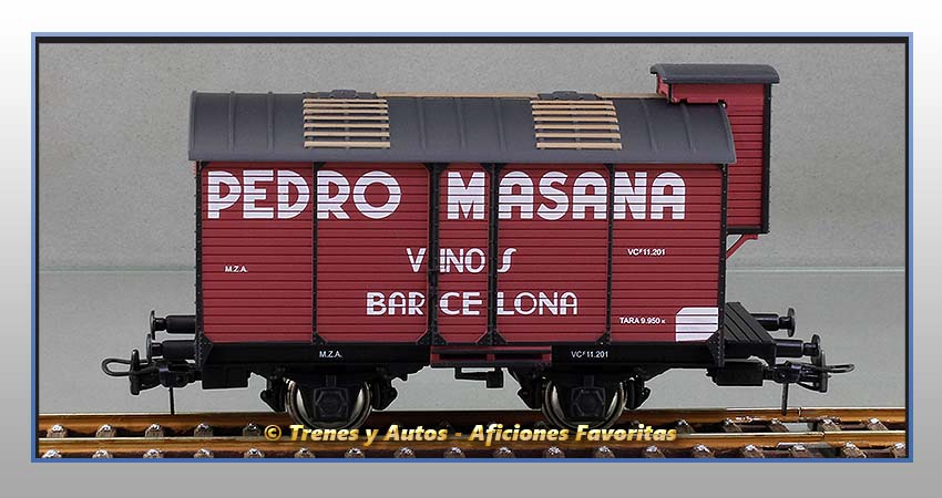 Vagón transporte vino con garita Tipo Foudre "Pedro Masana" - MZA