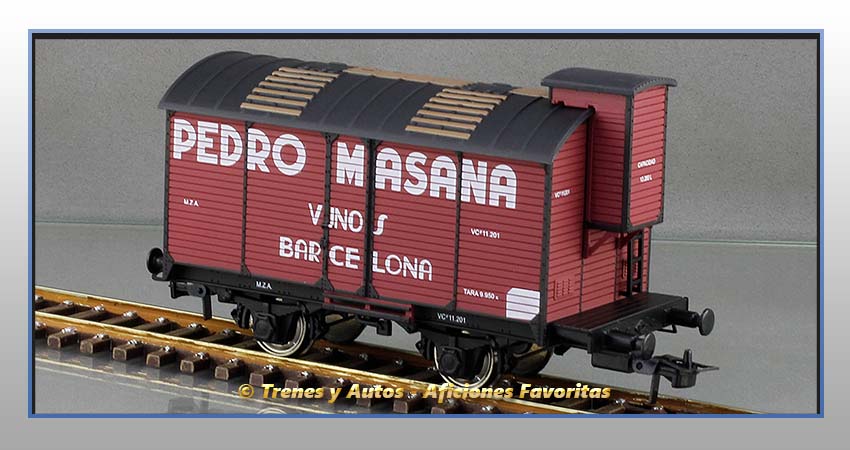 Vagón transporte vino con garita Tipo Foudre "Pedro Masana" - MZA