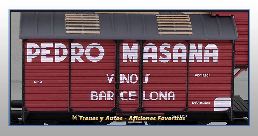 Vagón transporte vino con garita Tipo Foudre "Pedro Masana" - MZA
