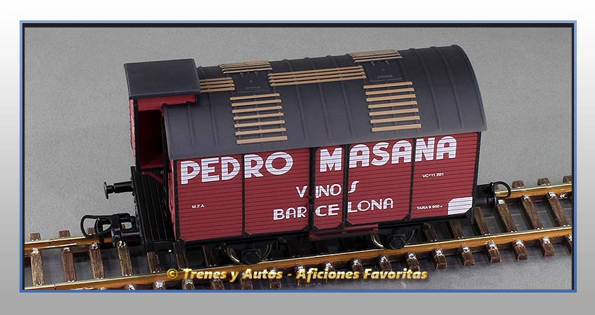 Vagón transporte vino con garita Tipo Foudre "Pedro Masana" - MZA