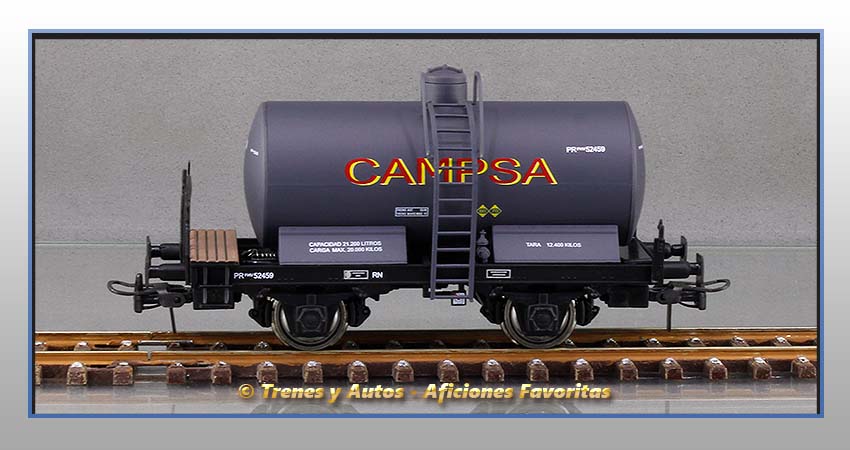 Vagón cisterna unificada balconcillo "Campsa" - Renfe