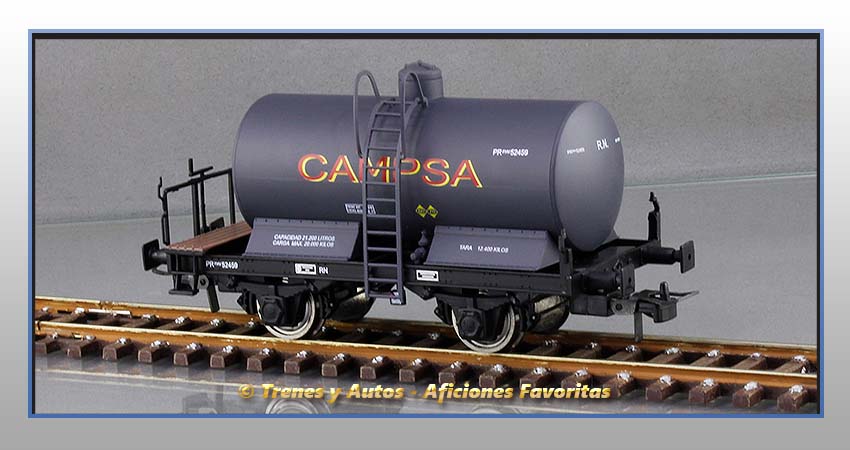 Vagón cisterna unificada balconcillo "Campsa" - Renfe