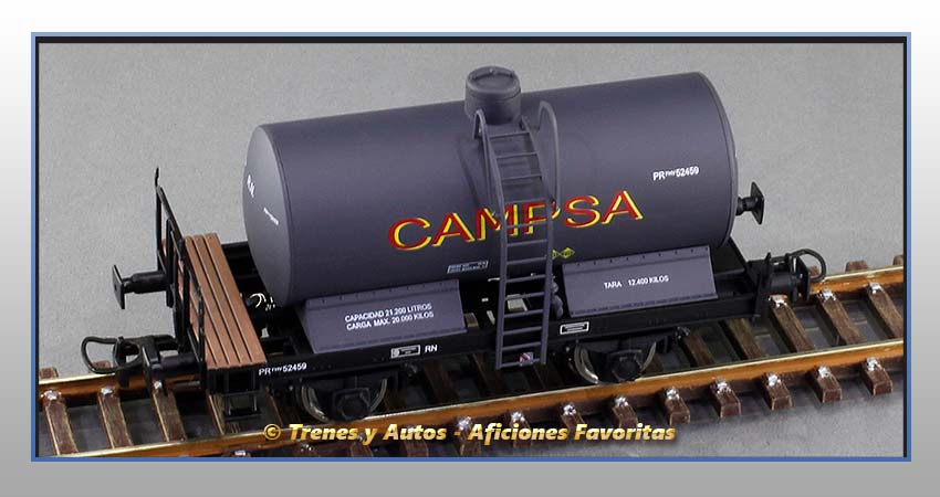 Vagón cisterna unificada balconcillo "Campsa" - Renfe