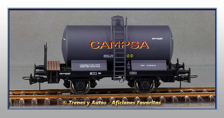 Vagón cisterna unificada balconcillo "Campsa" - Renfe
