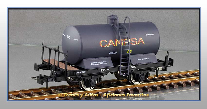 Vagón cisterna unificada balconcillo "Campsa" - Renfe