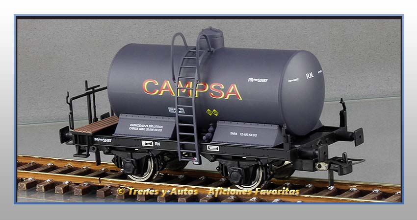 Vagón cisterna unificada balconcillo "Campsa" - Renfe