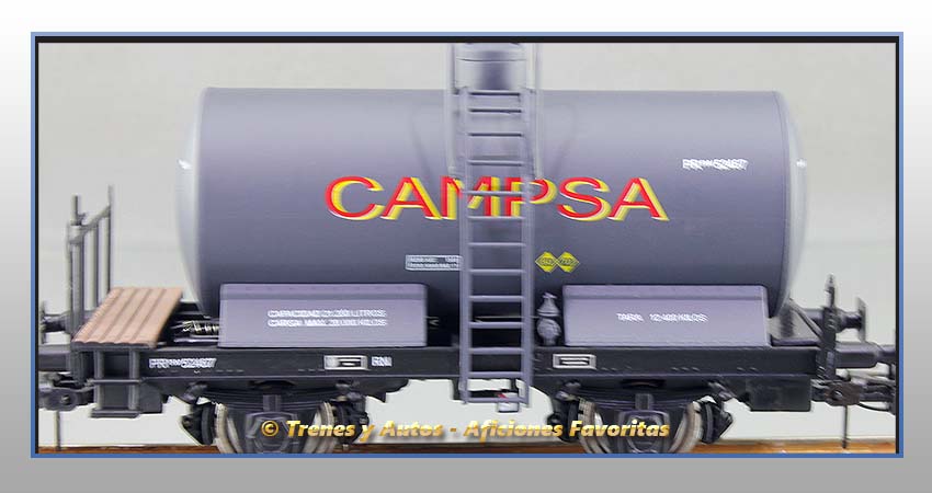 Vagón cisterna unificada balconcillo "Campsa" - Renfe