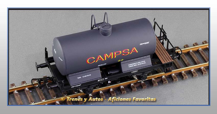 Vagón cisterna unificada balconcillo "Campsa" - Renfe