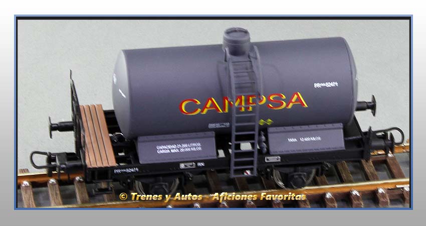 Vagón cisterna unificada balconcillo "Campsa" - Renfe