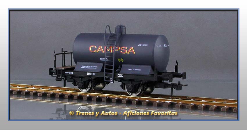Vagón cisterna unificada balconcillo "Campsa" - Renfe