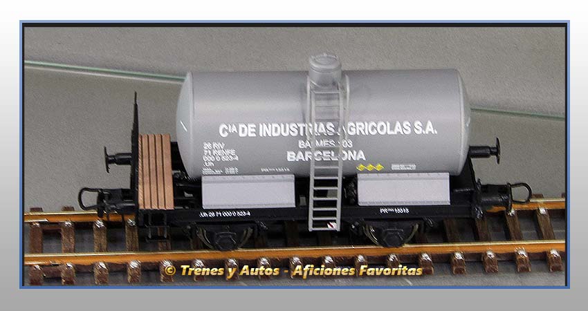 Vagón cisterna unificada balconcillo Tipo Uh "Industrias Agrícolas" - Renfe