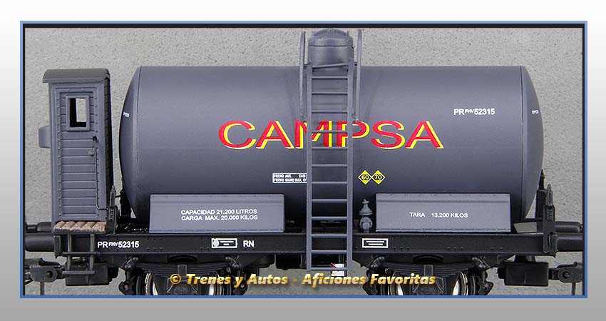Vagón cisterna unificada con garita "Campsa" - Renfe