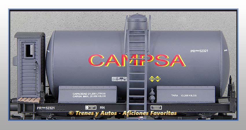 Vagón cisterna unificada con garita "Campsa" - Renfe