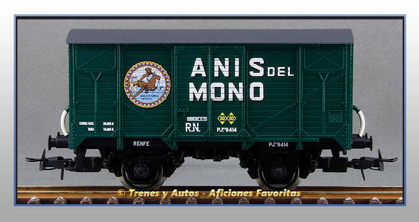 Vagón cerrado unificado Tipo J "Anís del Mono" - Renfe
