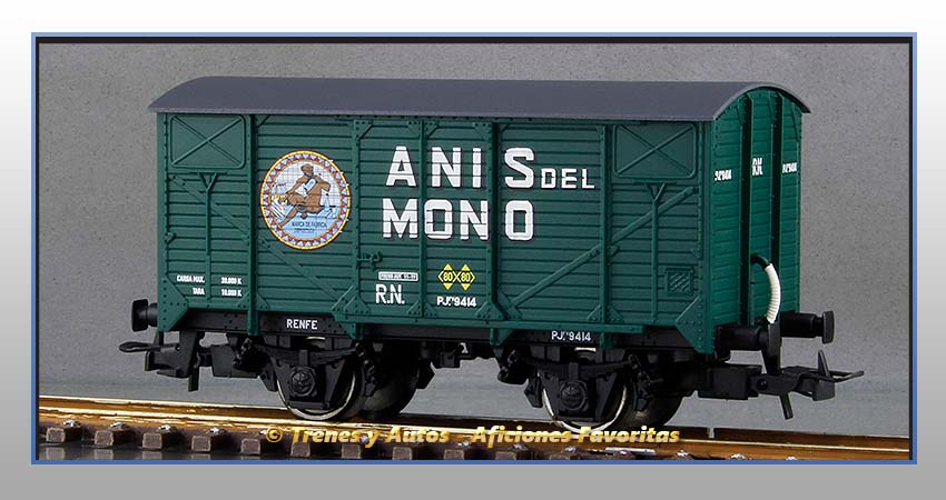 Vagón cerrado unificado Tipo J "Anís del Mono" - Renfe