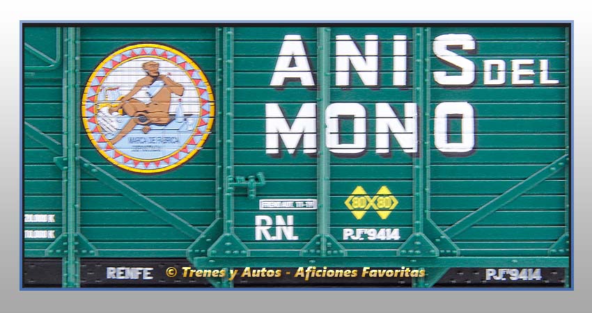 Vagón cerrado unificado Tipo J "Anís del Mono" - Renfe