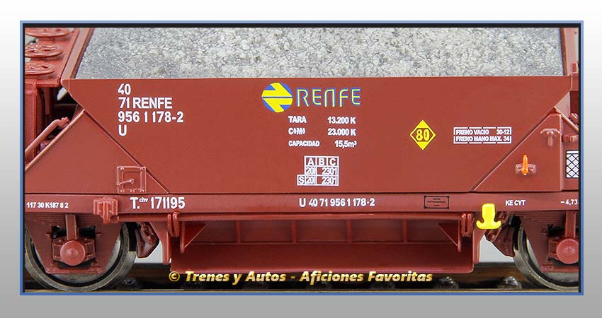 Vagones tolvas dúo Tipo T-U - Renfe