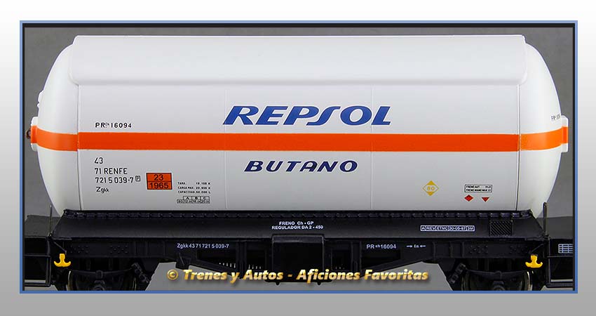 Vagones cisterna gases licuados Zgkk "Repsol-Butano" - Renfe