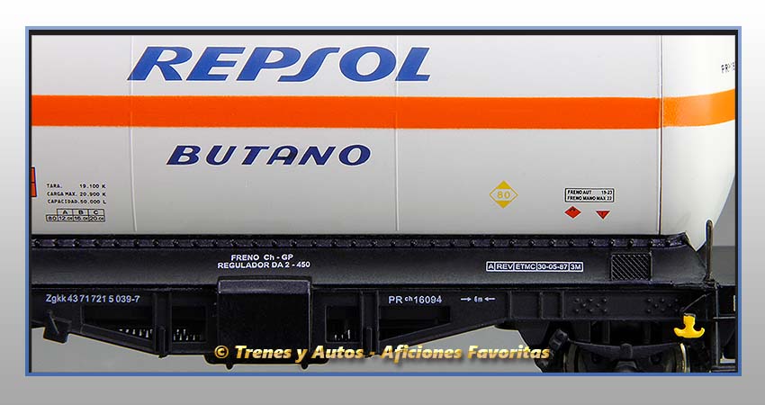 Vagones cisterna gases licuados Zgkk "Repsol-Butano" - Renfe