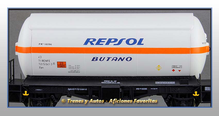Vagones cisterna gases licuados Zgkk "Repsol-Butano" - Renfe