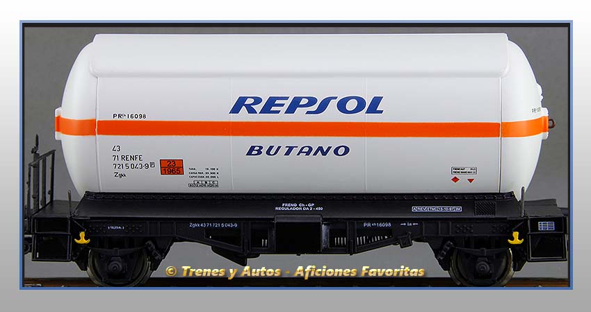 Vagones cisterna gases licuados Zgkk "Repsol-Butano" - Renfe