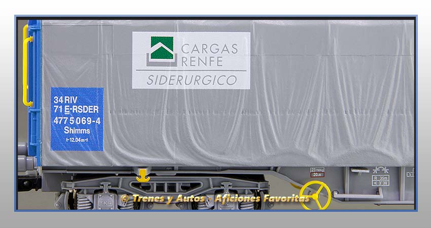 Vagón toldo deslizante Tipo Shimms "Cargas Renfe" - Renfe