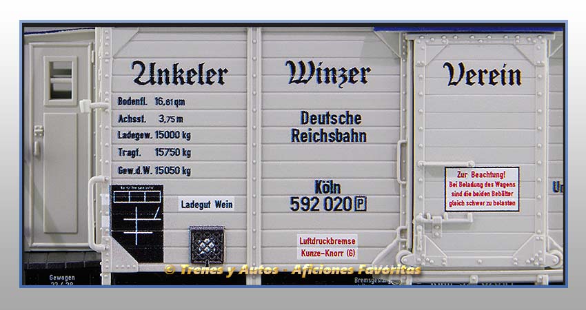 Vagón foudre transporte vino "Unkeler Winzer Verein" - DRG