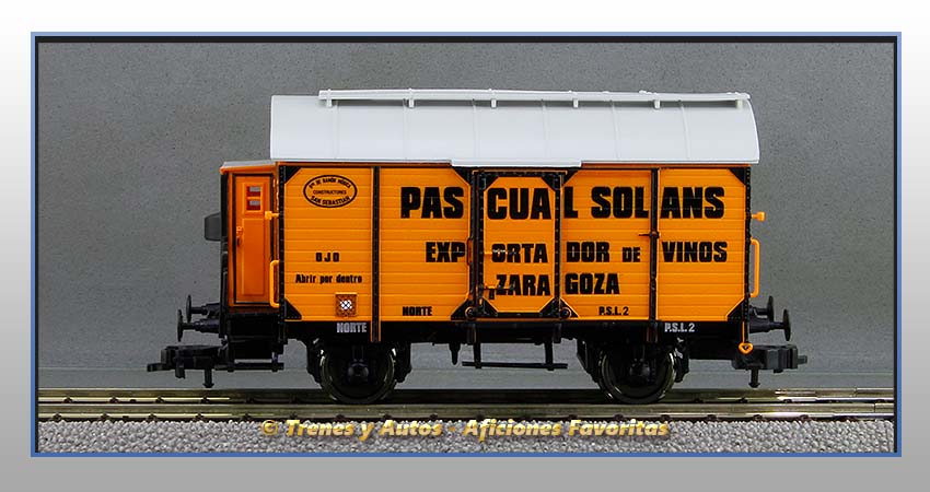 Vagón foudre transporte vino con garita "Pascual Solans" - Norte