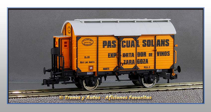 Vagón foudre transporte vino con garita "Pascual Solans" - Norte