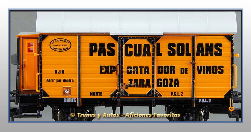 Vagón foudre transporte vino con garita "Pascual Solans" - Norte