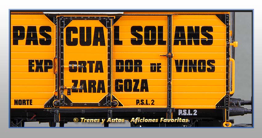 Vagón foudre transporte vino con garita "Pascual Solans" - Norte