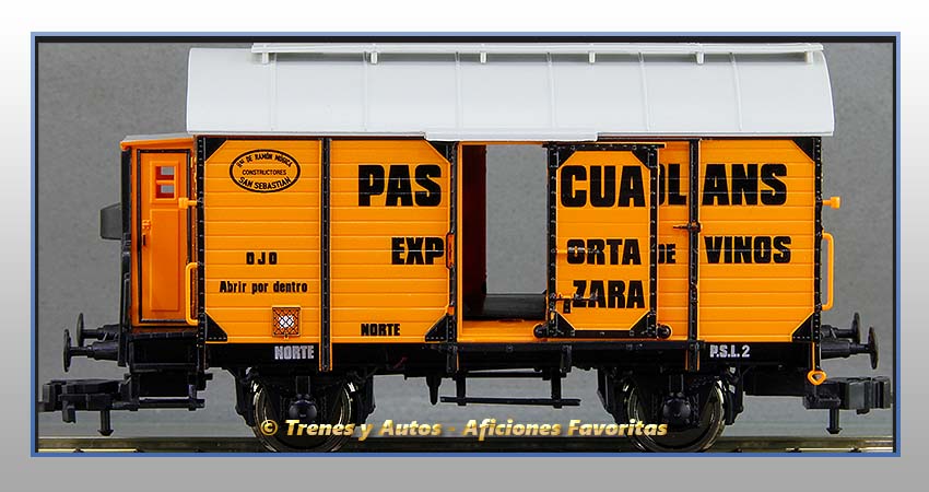 Vagón foudre transporte vino con garita "Pascual Solans" - Norte