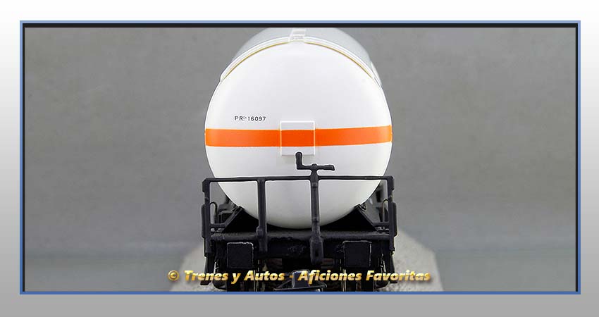 Vagón cisterna gases licuados Tipo PR Zgkk "Repsol-Butano" - Renfe