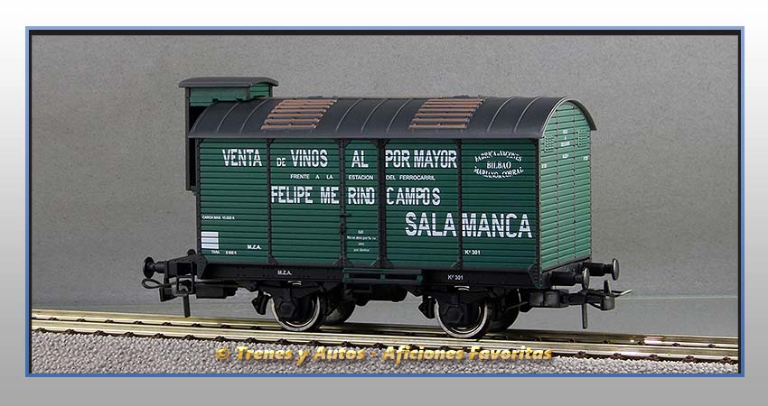Vagón foudre transporte vino con garita "Felipe Merino Campos" - M.Z.A.
