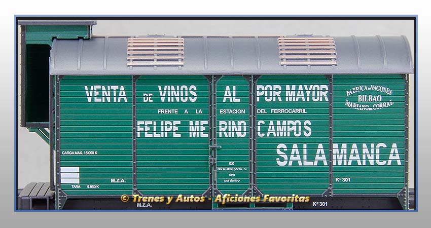 Vagón foudre transporte vino con garita "Felipe Merino Campos" - M.Z.A.