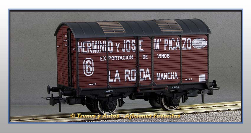 Vagón foudre transporte vino "Herminio y José Mª Picazo" - Norte
