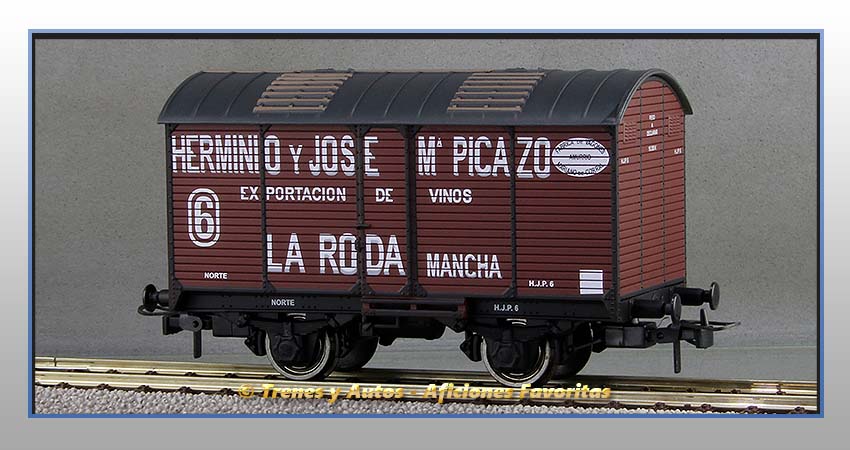 Vagón foudre transporte vino "Herminio y José Mª Picazo" - Norte