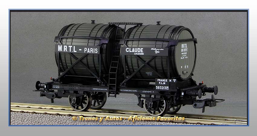 Vagón foudre bicuba "M.R.T.L - PARÍS" - SNCF