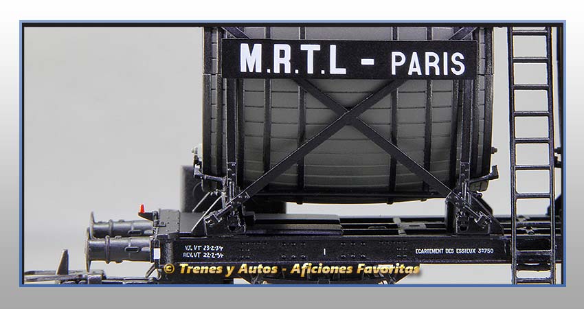 Vagón foudre bicuba "M.R.T.L - PARÍS" - SNCF