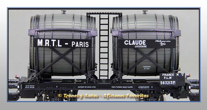 Vagón foudre bicuba "M.R.T.L - PARÍS" - SNCF