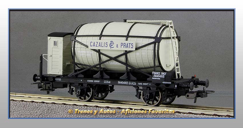 Vagón foudre con garita "Cazali & Prats" - SNCF