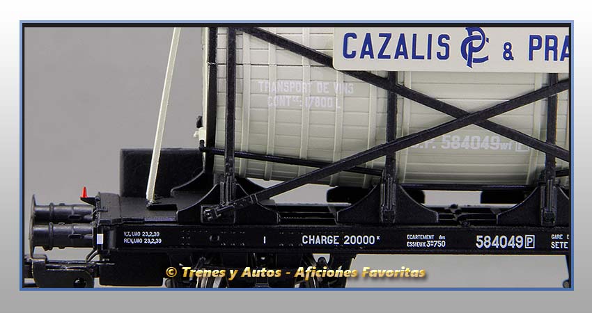 Vagón foudre con garita "Cazali & Prats" - SNCF